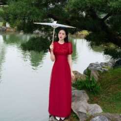 Áo dài cách tân, 23AADE011Đ